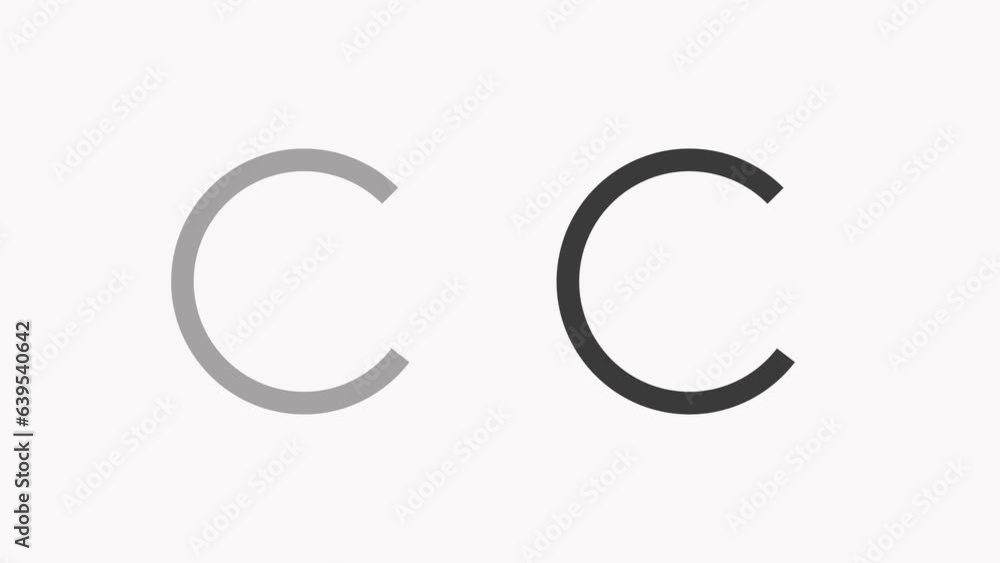 Poster circle loading icon loop out animation with transparent color and solid color on white background.
