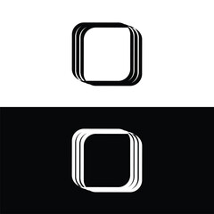 Rectangle vector logo template design