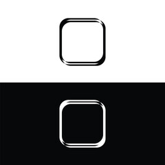 Rectangle vector logo template design