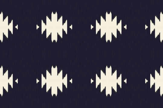 Motif Ikat Floral Paisley Embroidery Background. Ikat Triangle Geometric Ethnic Oriental Pattern traditional.aztec Style Abstract Vector design for Texture,fabric,clothing,wrapping,sarong.