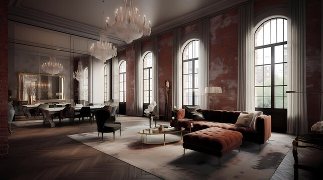 urd’hui à 12:15
An eclectic luxury apartment that marries bohemian flair with upscale finishes. Distinctive Persian rugs cover rich hardwood floors, while a modern crystal chandelier dangles above a r