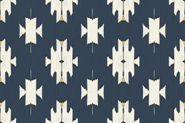 Ikat Damask Embroidery Background. Ikat Prints Geometric Ethnic Oriental Pattern Traditional. Ikat Aztec Style Abstract Design for Print Texture,fabric,saree,sari,carpet.