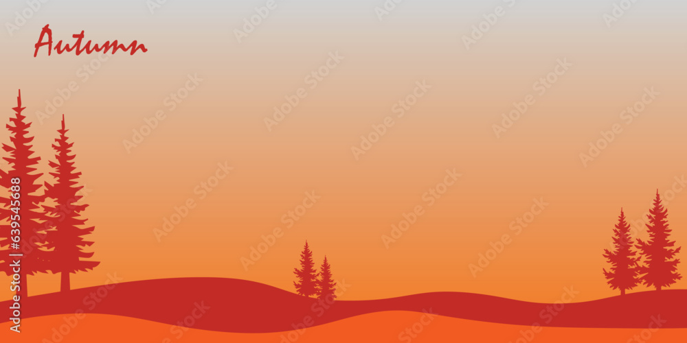 Poster background design with minimalist colors with an autumn theme.