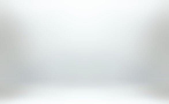 White defocus blank background 3d. Light empty room.