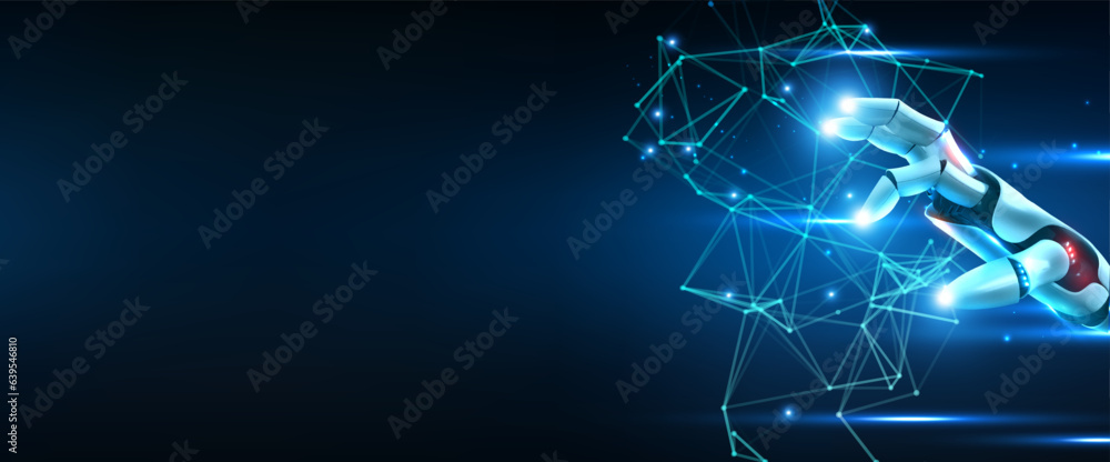 Poster digital transformation conceptual for next generation technology era. deep learning, machine learnin
