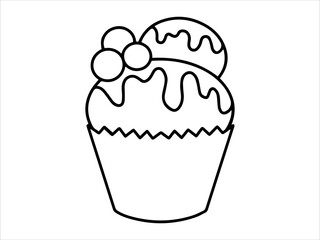 Hand drawn Food Cake Illustration