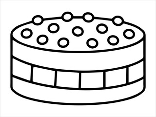 Hand drawn Food Cake Illustration

