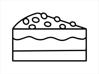 Food Cake Outline Illustration
