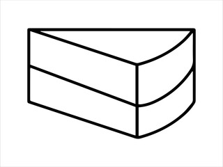Delicious Cake Line Art Illustration
