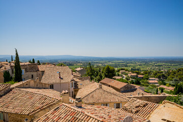 Vue sur le Village Le Barroux en Provence - obrazy, fototapety, plakaty