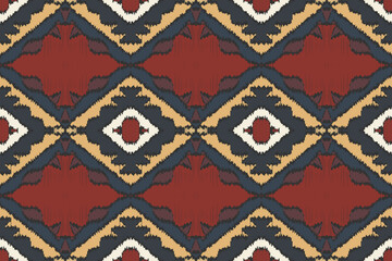 Ikat Damask Paisley Embroidery Background. Ikat Aztec Geometric Ethnic Oriental Pattern Traditional. Ikat Aztec Style Abstract Design for Print Texture,fabric,saree,sari,carpet.