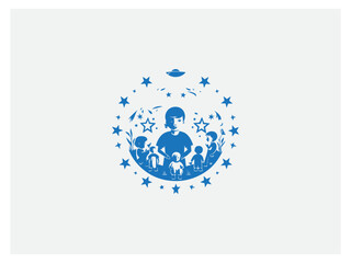 Child and children logo vector, vector and illustration,