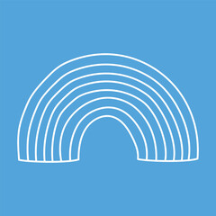 Fototapeta premium Rainbow illustration on blue background