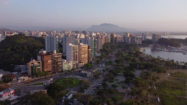 Vista a&eacute;rea da Praia do Canto, Vit&oacute;ria, Esp&iacute;rito Santo, Brasil.