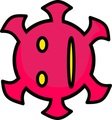 icon illustration for Bad bacteria, viruses. Virus snout. vector in flat style.