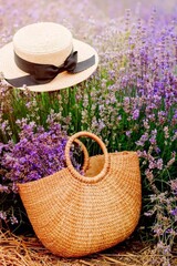 lavender flowers in a basket
