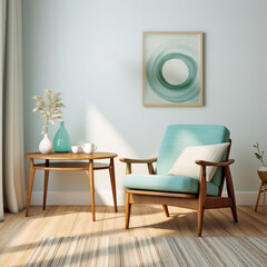 Fototapeta na wymiar Living room decor with simple furniture