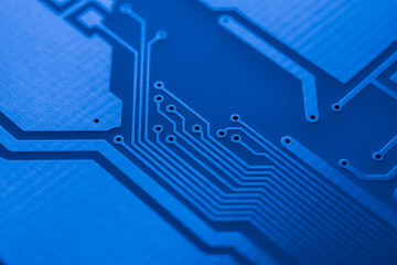 printed circuit board. layout of tracks.