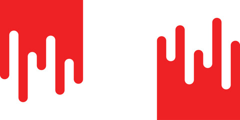 red paint and drops of blood, dripping paint on the wall, thick paint