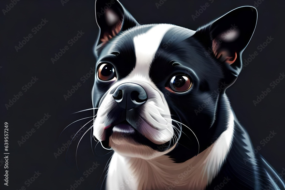 Wall mural bulldog portrait