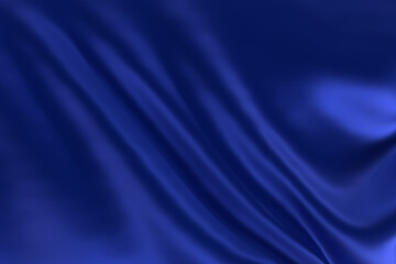 Beautiful blue 3D plain cloth with wrinkles
