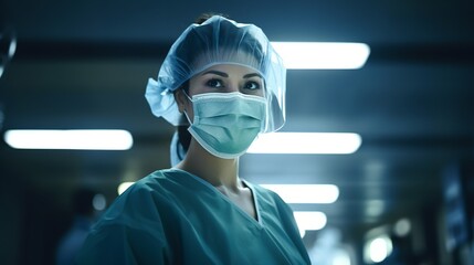 手術中の女性医師
