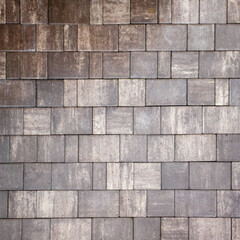 Grey brick wall background close up. Gray stone tile block background. ray pavement slabs or stones for floor textured - 639559462