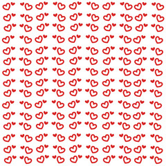 red and white background heart pattern 