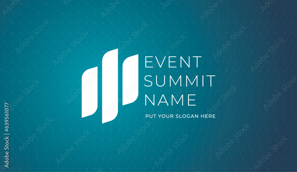 Poster logotype abstract graphic eps vector design of annual event summit and title generic theme - annual 