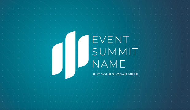 logotype abstract graphic EPS vector design of annual event summit and title Generic theme - annual convention for any type of companies selling products or services