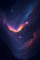 Deep universe abstraction. AI generated illustration