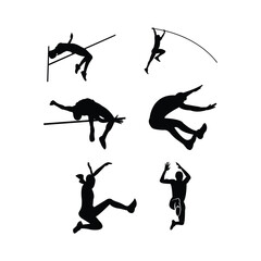 silhouette of a person with a jump