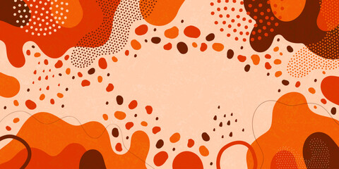 Doodle pattern background. Abstract shapes, bright colors. Minimalist pattern background. Abstract funny background.