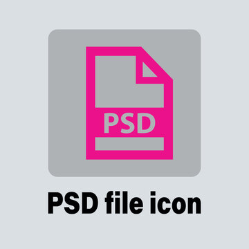 PSD icon isolated on white background vector illustration.