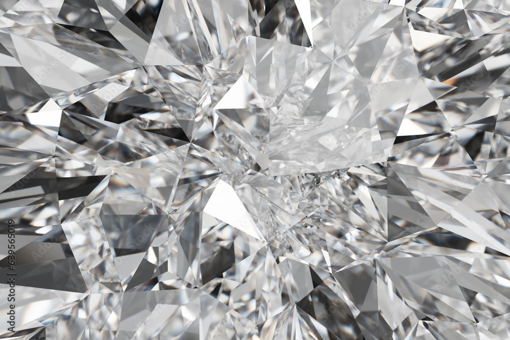 Poster luxury abstract realistic crystals texture with prism spectrum caustic reflection close up backgroun
