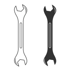 Spanner Silhouette Vector, Spanner Vector, Hardware Vector,  Automation Technology, Mechanical Systems, Spanner illustration, Mechanic silhouette, Mechanic Tools, Worker elements, Labor equipment