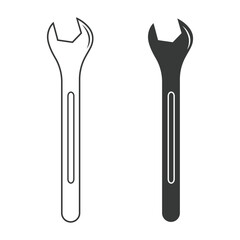 Spanner Silhouette Vector, Spanner Vector, Hardware Vector,  Automation Technology, Mechanical Systems, Spanner illustration, Mechanic silhouette, Mechanic Tools, Worker elements, Labor equipment