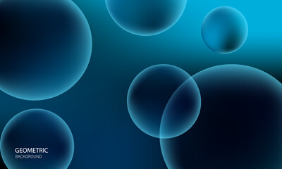 Bubble with Deep Blue vector abstract background for wallpaper , template , blur gradian , decoration , presentation