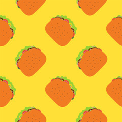 sandwich seamless pattern vector illustration