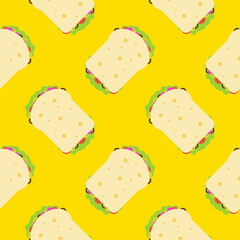 sandwich seamless pattern vector illustration