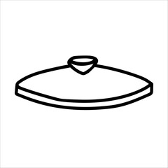 Pan cover doodle vector illustration isolated on white