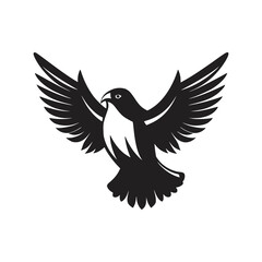 simple pigeon security group company logo vector illustration template design