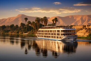 Experience the serene beauty of Egypt on a luxurious Nile river cruise. Relax and indulge in comfortable cabins and delicious dining. Generative AI