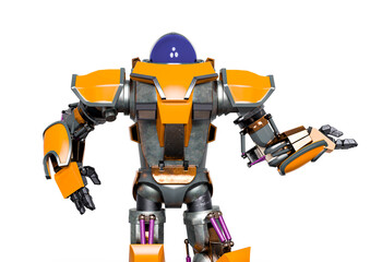 Fototapeta premium giant robot is showing up