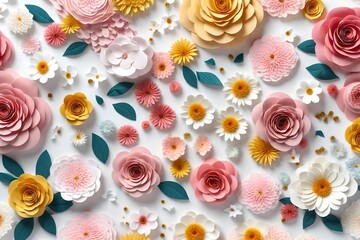 background with flowers Generated Ai