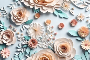 background with roses Generated Ai