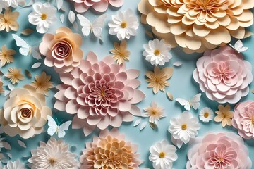 background with flowers Generated Ai
