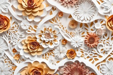 pattern with flowers Generated Ai
