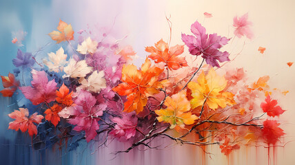 Obraz na płótnie Canvas Autumn season, Bright color. Generative Ai