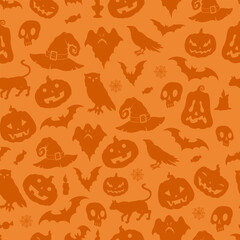 Halloween party pattern seamless colorful